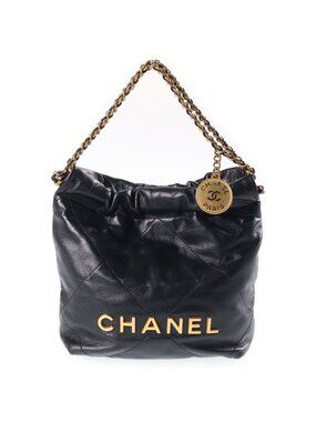 Chanel 22 Quilted Chain Shoulder Bag Black